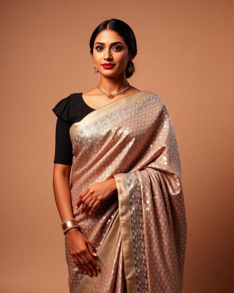 Sequin saree
