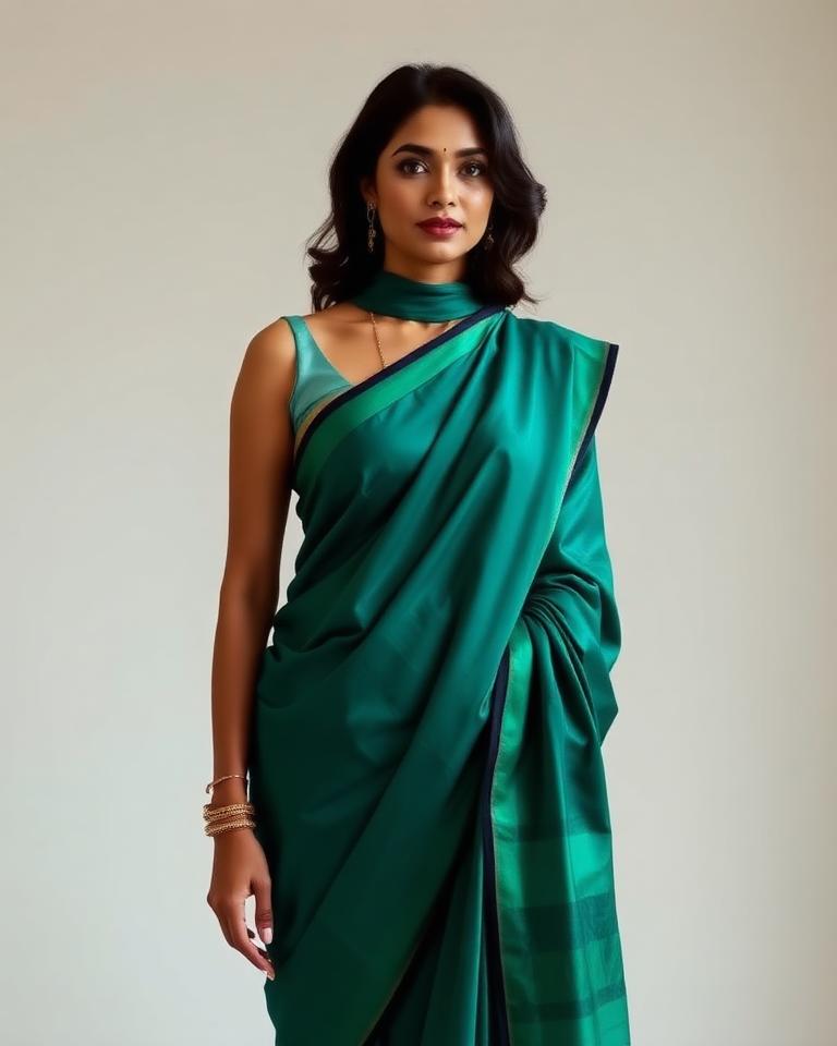 Silk saree, structured blouse
