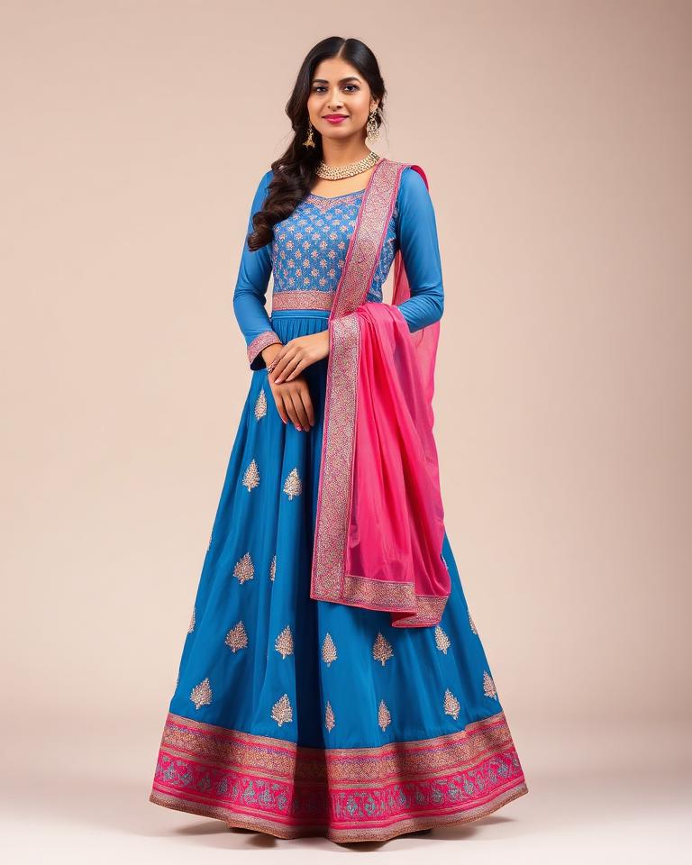 Embroidered anarkali
