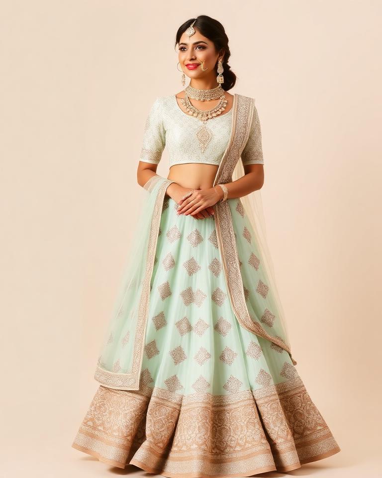 Lehenga choli, light work