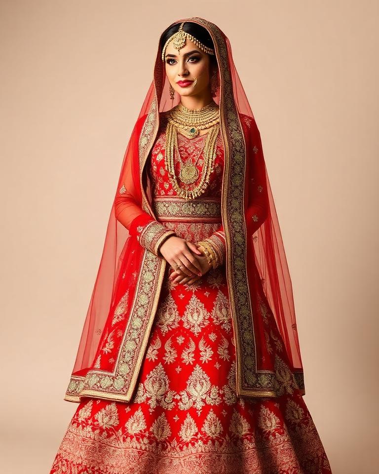 Lehenga with heavy dupatta