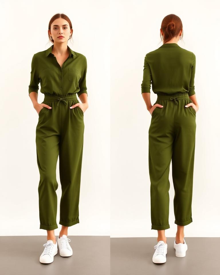Jumpsuit with sneakers